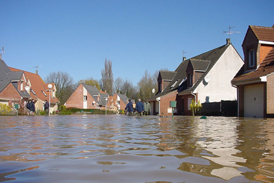 Inundação na cidade de Blendecques