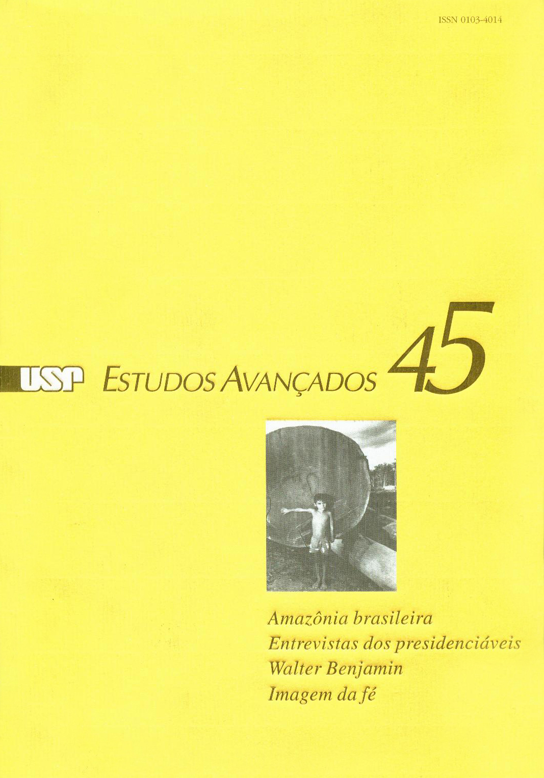 Capa Revista Estudos Avançados v16 n45