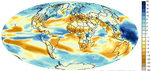 Alterações nas precipitações no final do século 21