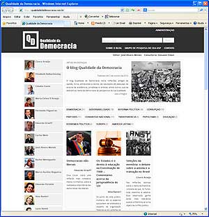 Capa do blog Qualidade da Democracia