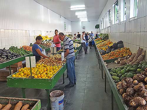 Mercado de frutas e hortaliças