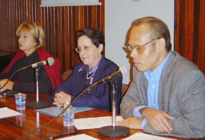 Françoise Gaillard, Leyla Perrone Moisés e Evandro Nascimento