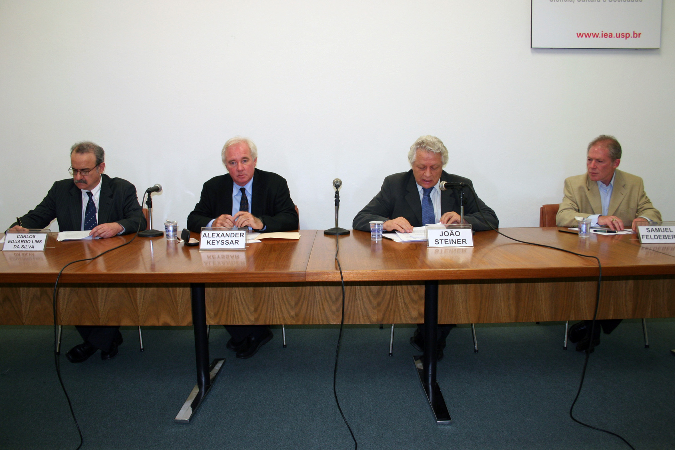 Carlos Eduardo Lins da Silva, Alexander Keyssar, João Steiner e Samuel Feldberg