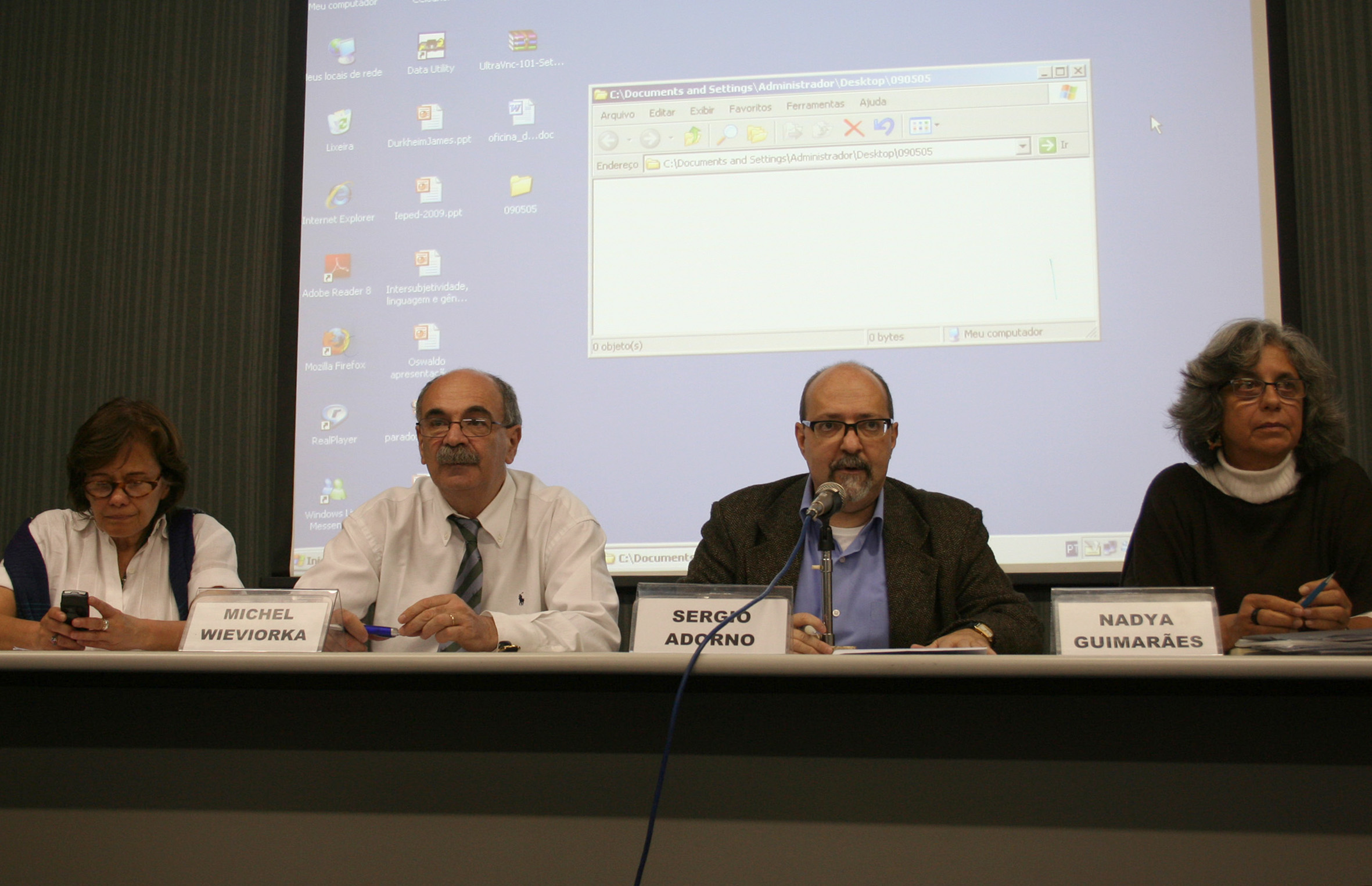 Michel Wieviorka, Sérgio Adorno e Nadya Guimarães