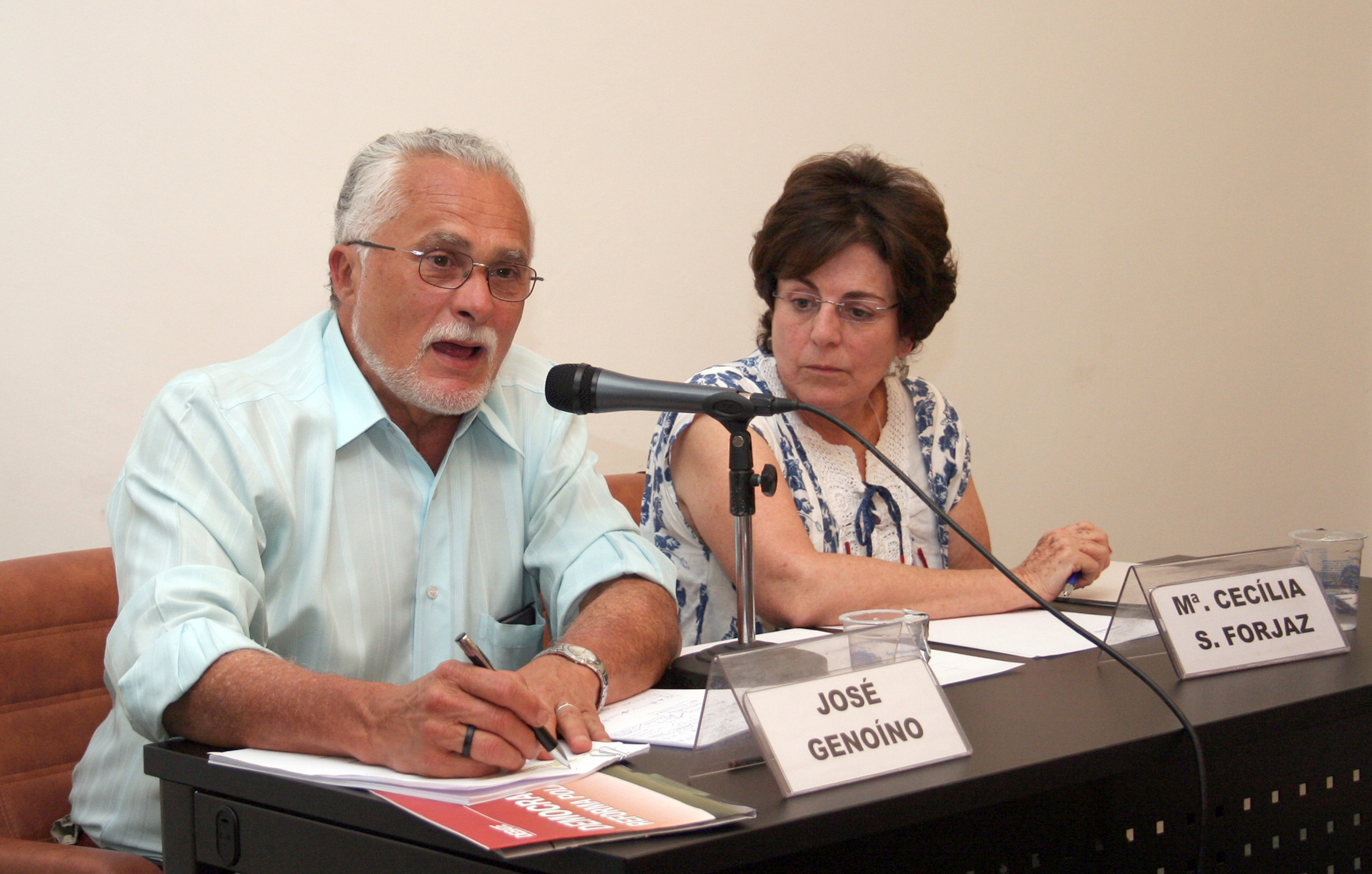 José Genuíno e Maria Cecília Spina Forjaz