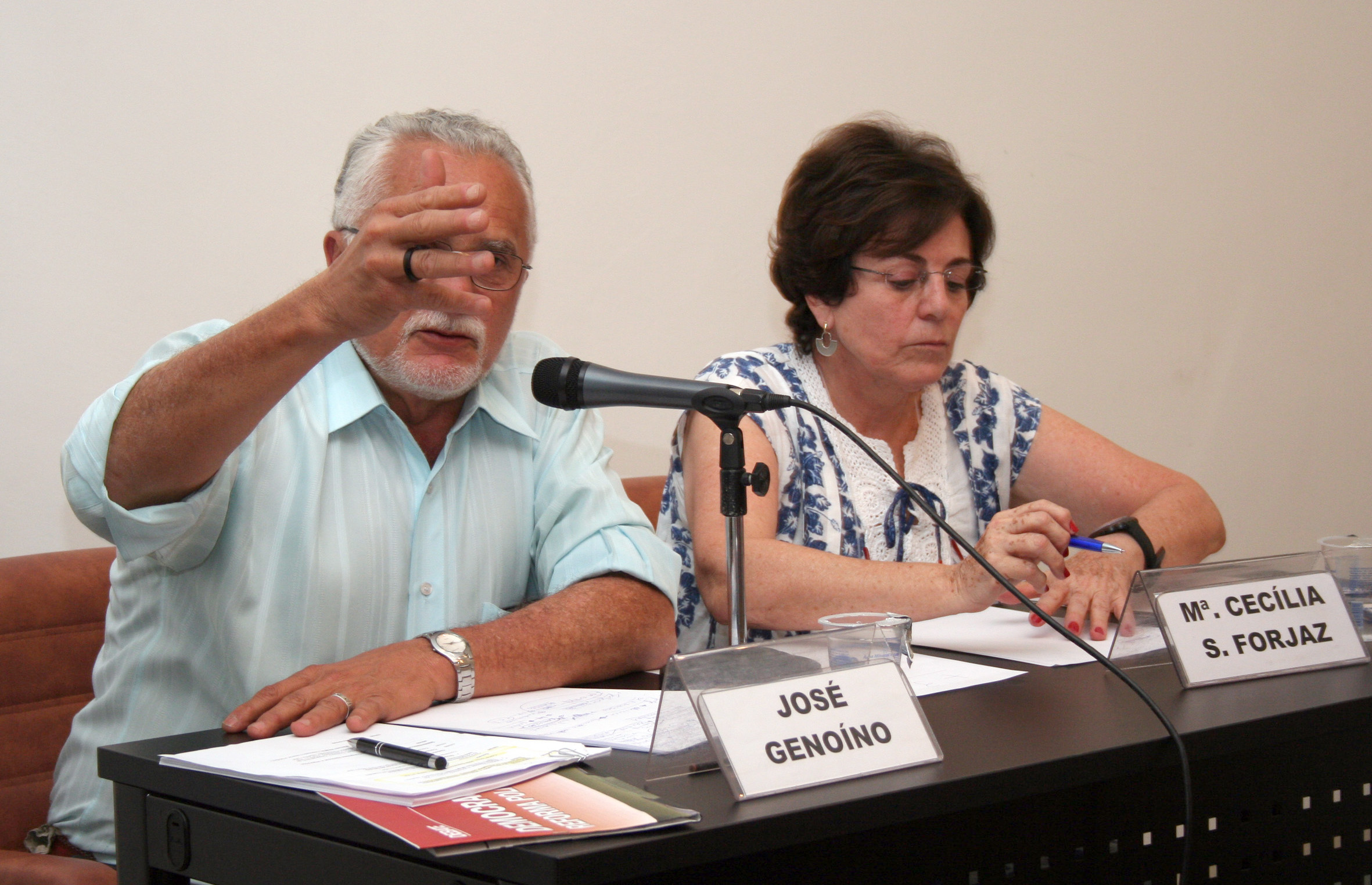 José Genuíno e Maria Cecília Spina Forjaz