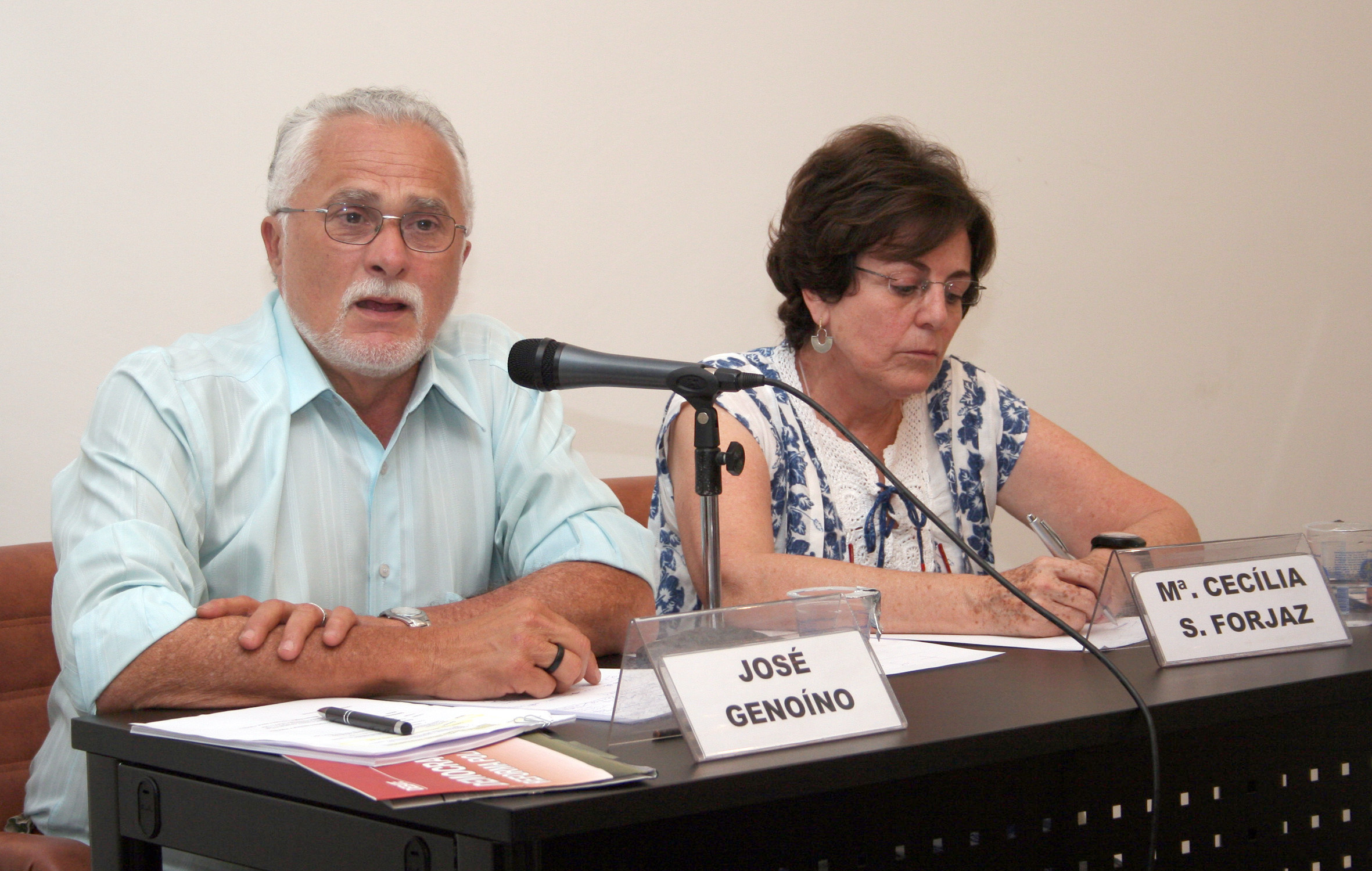 José Genuíno e Maria Cecília Spina Forjaz