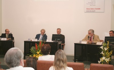 Sérgio Adorno, Gérard Israël, Marc Peltot, Celso Lafer e Guilherme Assis de Almeida