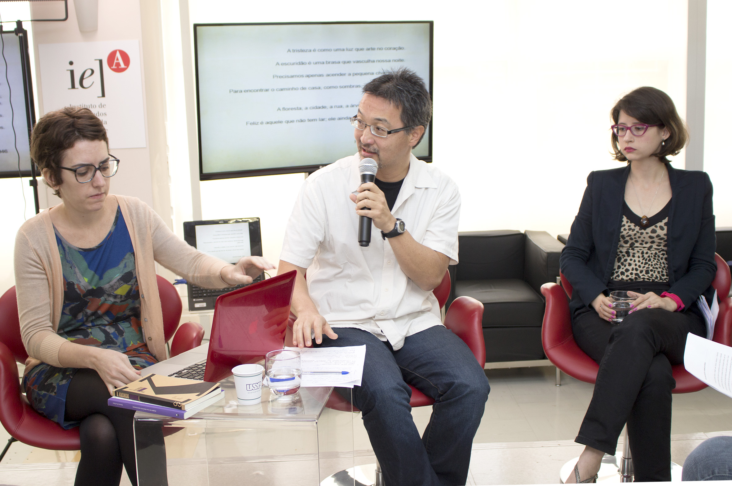 Paloma Vidal, Paulo Endo e Laura Mascaro