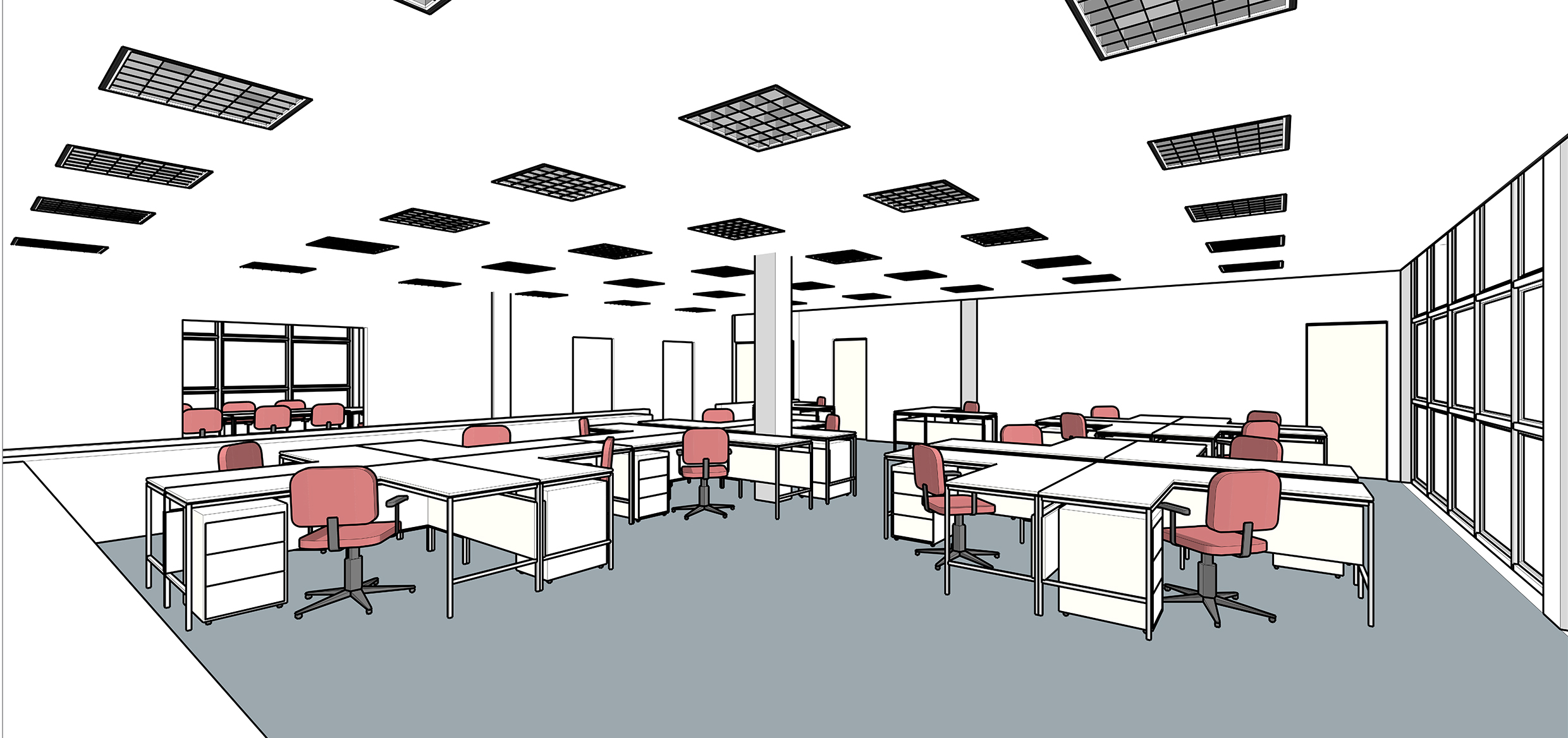 Escritórios e administração em perspectiva