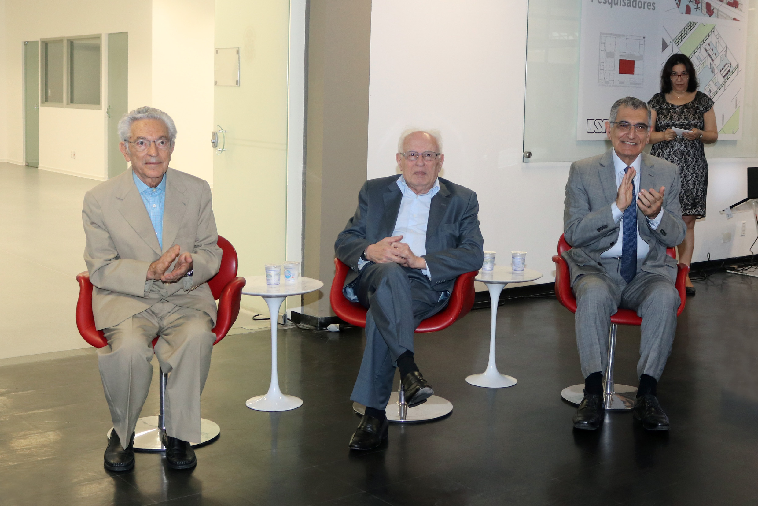 Alfredo Bosi, José Goldemberg e Vahan Agopyan