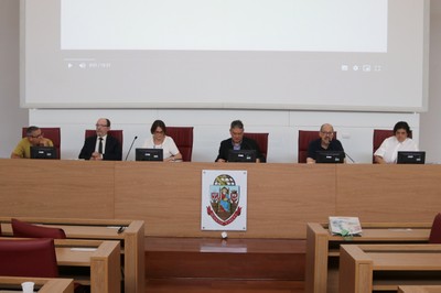 Fernando Lindote, Hernan Chaimovich, Helena Nader, Raul Antelo, Paulo Herkenhoff e Letícia Ramos