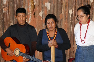 Thiago Moreira, Adriana Moreira Mbya Guarani e Geni Núñez