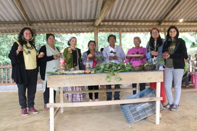 Renata Peixe-boi, Sandra Benites, Jera Guarani, Maria Bidoca Fontes, Francisco Fontes, Bibiana Fontes, Geni Núñez e Arissana Pataxó