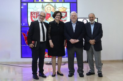 Marcos Buckeridge, Roseli de Deus Lopes, Hartmut Glaser e Guilherme Ary Plonski