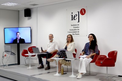 Edward Maibach, via videoconferência, António Mauro Saraiva, Daniela Vianna e Patrícia Zimermann