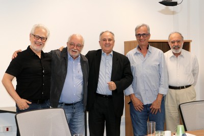 Marcos Buckeridge, Luís Carlos de Menezes, Cristovam Buarque, Maurício Pietrocola e Guilherme Ary Plonski