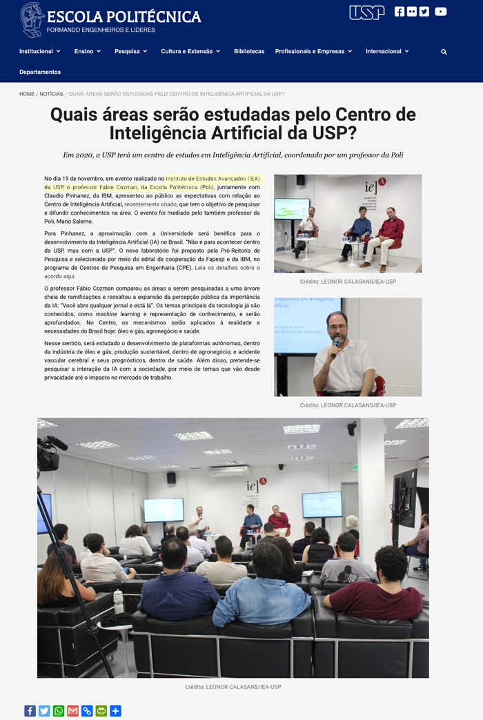 Centro de inteligência artificial da USP