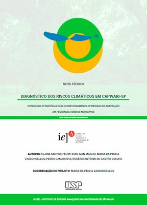 Capa da nota técnica 'Diagnóstico dos Riscos Climáticos em Capivari-SP'