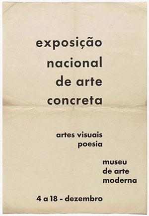Cartaz da "1ª Exposição Nacional de Arte Concreta", 1956