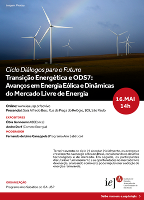 Convite Diálogos para o Futuro - Energia Eólica