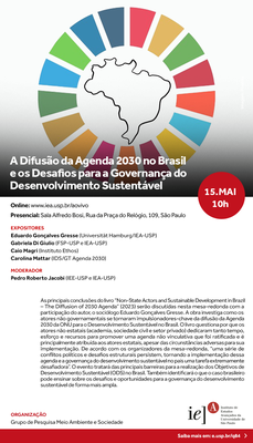 Convite - Difusão da Agenda 2030 no Brasil