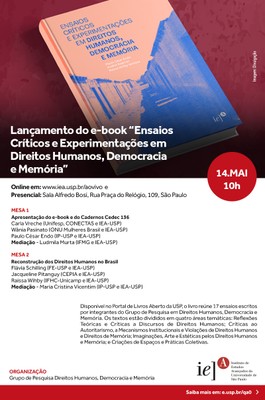 Convite - Lançamento "Ensaios Críticos e Experimentações em Direitos Humanos, Democracia e Memória"
