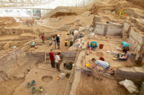 Escavações em Çatalhöyük, Turquia