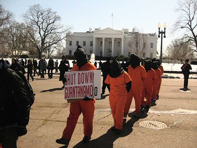 Manifestação pelo fechamento da prisão de Guantánamo
