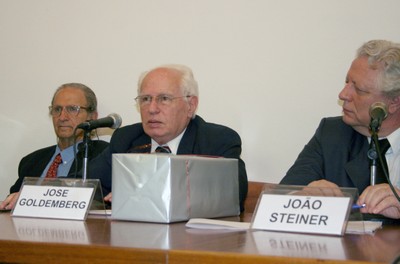 Sérgio Mascarenhas, José Goldemberg e João Steiner