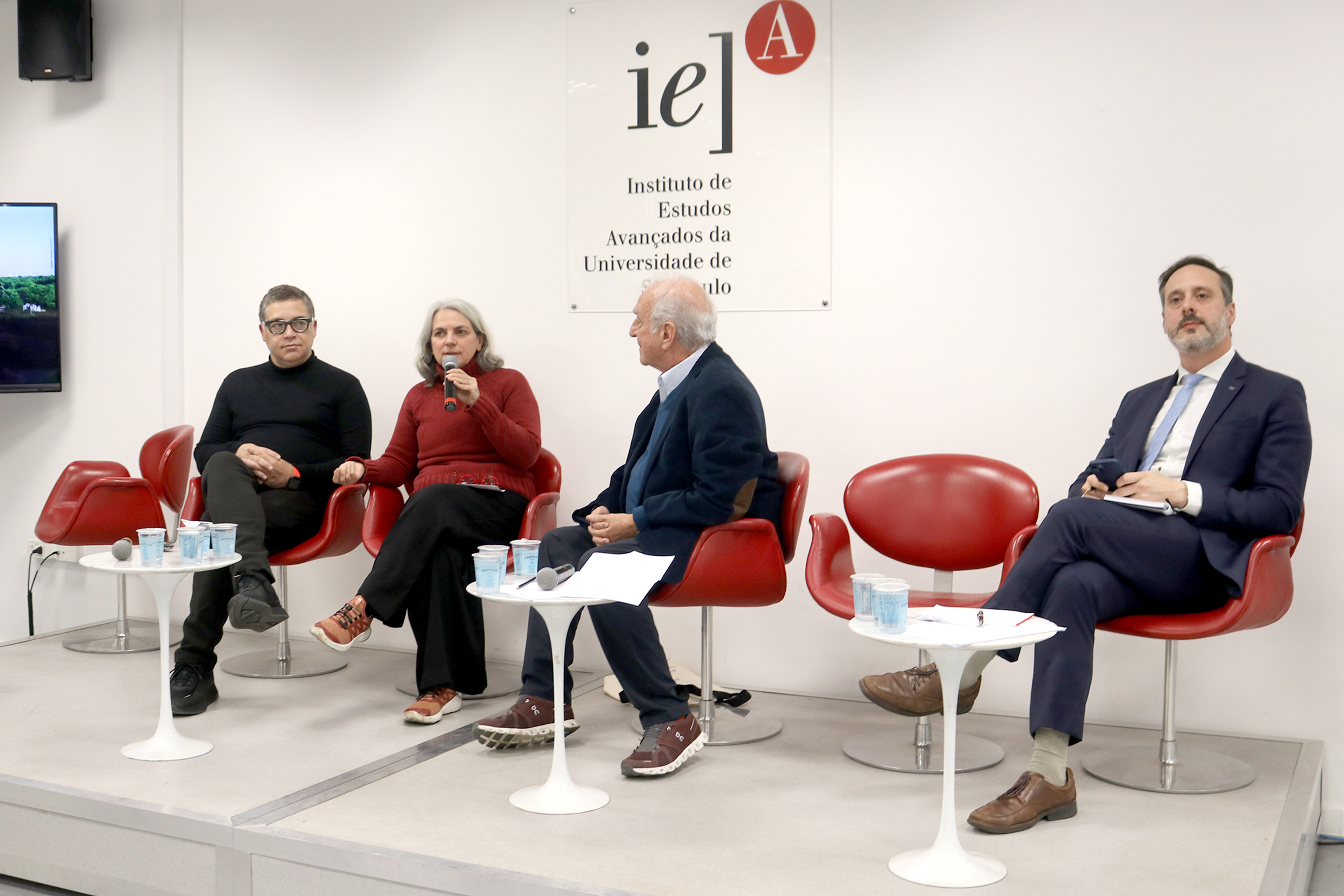 Eduardo Saron, Marimélia Porcionatto, José Fernando Perez e Rodrigo Calado  