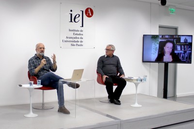 Pedro Süssekind, Marco Aurélio Werle e Manoela Hoffmann Oliveira, via vídeo-conferência