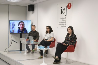 Wânia Pasinato, via vídeo-conferência, Paulo César Endo, Carla Vreche e Ludmila Murta