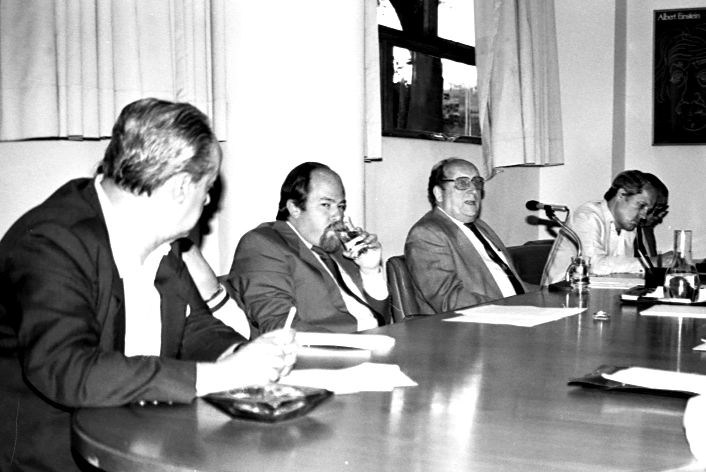 Alberto Luis da Rocha Barros, Jacques Marcovitch, Georgi Arbatovi, Tamas Szmrecsányi e Embaixador Amaury Porto de Oliveira 