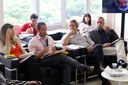 Fernanda Rezende, Rafael Borsanelli, Renato Luiz Sobral Anelli, Hamilton Varela e ao fundo, Marisa Macedo e Tizuko Terezinha Sakamoto